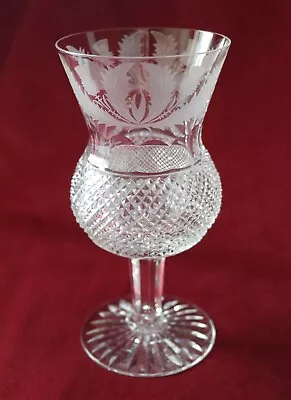 Buy Edinburgh Crystal Thistle Pattern - Water Goblet - Signed • 85£