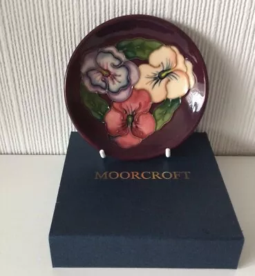 Buy Moorcroft ‘ Pansy ‘ Coaster - Designed By Rachael Bishop - Boxed • 35£