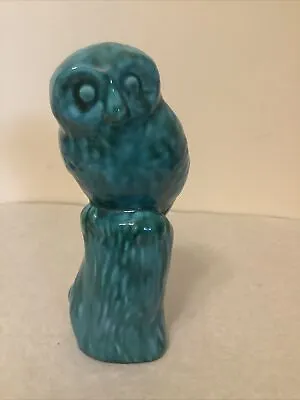 Buy Vintage Anglia Pottery Ceramic Pottery Owl Bird Figurine Turquoise Glaze England • 8.50£