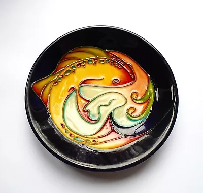 Buy Rare Moorcroft Shoal Coaster / Pin Dish. Sian Leeper. 1st Quality. 2006 • 58£