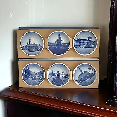 Buy Royal Copenhagen Denmark Set Of 6 Mini Porcelain Plates - In Sleeve. • 27.03£