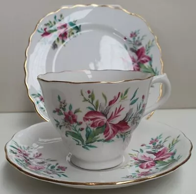 Buy Vintage Colclough China Pink Iris Pattern Bone China Trio C1939-45 Made England • 29.32£