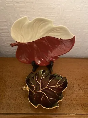 Buy Two Lovely Vintage Carlton Ware Leaf Dishes • 10£