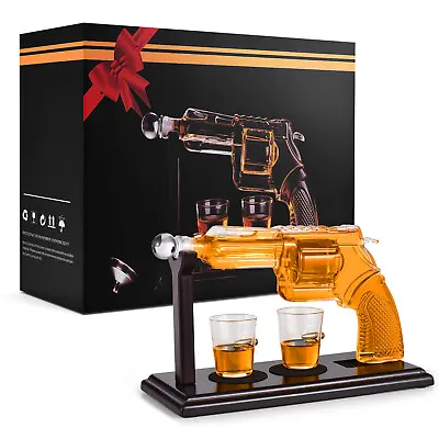Buy NEW Whiskey Decanter Set For Mens Birthday Xmas Gift Glassware Tumbler Set • 22.97£