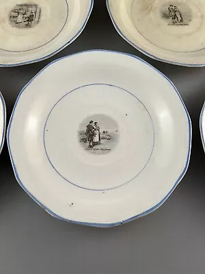 Buy Antique Sterling China SET OF 5 Saucers Pilgrim Series ‘Return Of The Mayflower’ • 12.11£