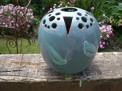 Buy Ashley Holland Studio Pottery Vase Decorated With Birds. • 25£