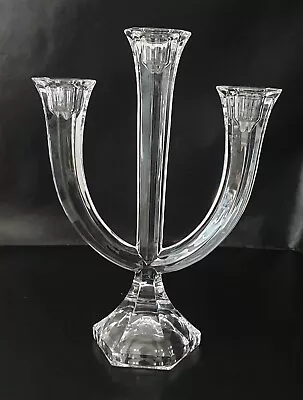 Buy Triple 3 Arm Crystal Candelabra Candlestick Candle Holder BOXED Nachtmann • 35£