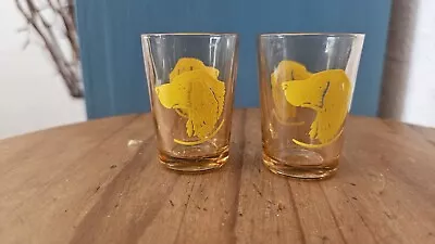 Buy 2x Small Glass Glasses Featuring Setter Heads - Dog Shot Glasses Made In France  • 6£