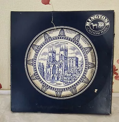 Buy Rington's 1985 Boxed Blue And White York Minster Calender Plate By Mason's.  • 5.49£