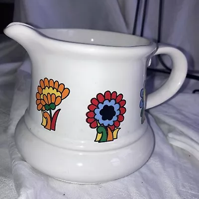 Buy Price Kensington Potteries Water Jug With Floral Decoration 1960s • 10£