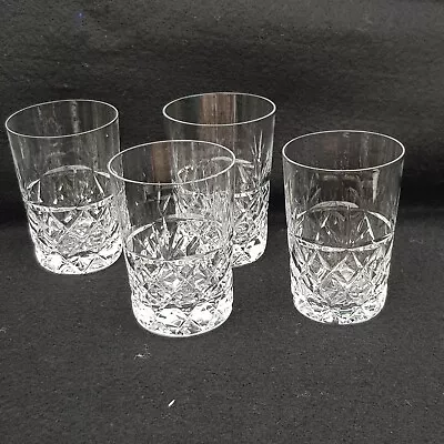 Buy Set Of 4 - Royal Brierley Crystal Bruce Cut - 8 Oz Flat Tumblers 3 1/2  • 15.99£