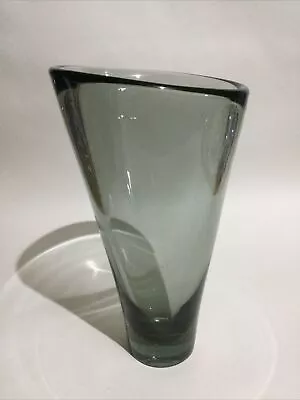 Buy Vintage Holmegaard Per Lutken Smoke Grey Glass Vase Signed • 13.95£