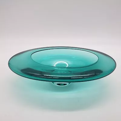 Buy Krystyna Studio Blue Glass Bowl Jan Benda Signed Czech Art Hand Blown - Euc • 102.07£
