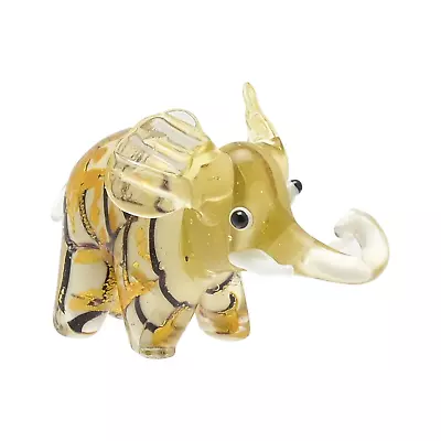 Buy Juliana Objets D'art Small Glass Figurine Brown Golden Elephant Glass Paperweigh • 13.07£