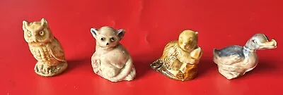 Buy Four Miniature Whimsies By Wade Pottery. #0317 • 8.85£