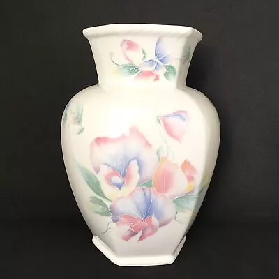 Buy Aynsley Little Sweetheart Vase Fine English Bone China Vintage Sweet Pea 17cm • 12£