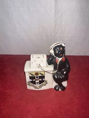 Buy Vintage Arcadian Black Cat Crested China - Very Rare • 20£