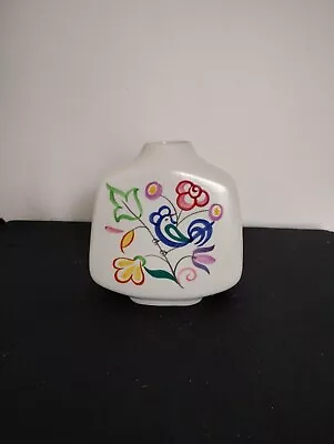 Buy POOLE POTTERY POSY VASE TRADITIONAL 'LE' PATTERN SYLVIA PENNEY 1960s • 10£