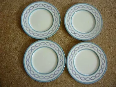 Buy Minton Side Plates Aqua White Bone China X 4   Antoinette  • 16.99£