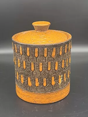 Buy Vintage Italian Bitossi Aldo Londi (?) Pottery Tobacco Jar Orange 5.75  • 186.39£