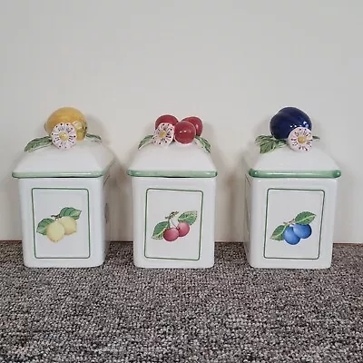 Buy Villeroy & Boch French Garden Charm Preserve Pots Preserve Lided Containers X3 • 29.99£