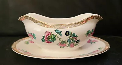 Buy Antique Maddock England 8  Gravy Boat And Stand Underplate Indian Tree Rare HTF! • 32.62£