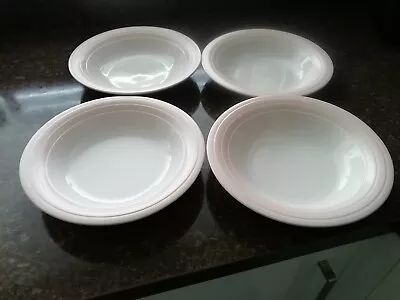 Buy  HORNSEA POTTERY  Swan Lake Soup/Desert Bowls X 4 Pink Rare  • 24.99£