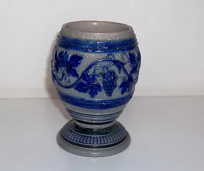 Buy Westerwald Pottery Grey Stoneware Goblet Decorated With Grapes & Marked 850-Used • 15£