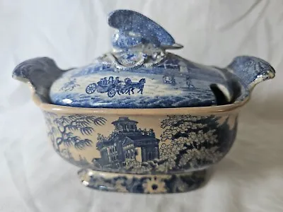 Buy English Pearlware Blue & White Small Terrine, Circa 1810 (b) • 50£