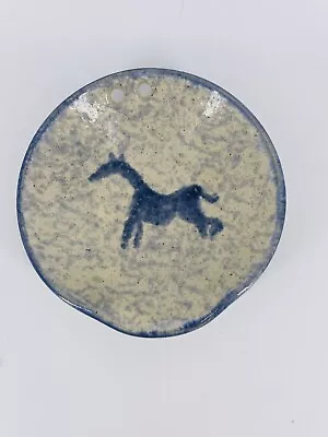 Buy Little Mountain Pottery Small Plate With Hand Painted Blue Horse • 15.87£