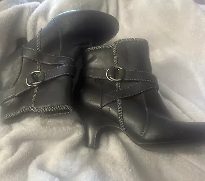 Buy Mudd Ankle Boots Delphine Low Heel Zippers Casual Booties Shoes Black Size 10 • 23.30£