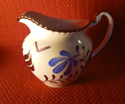 Buy Grays Pottery Stoke-on-Trent England Handpainted Copper And Blue Pitcher Creamer • 12.13£