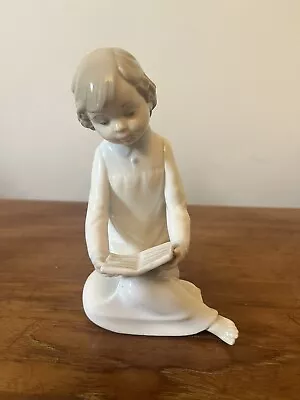 Buy Vintage Zaphir Lladro - Boy Reading Porcelain Figurine Spain 1970s • 30£