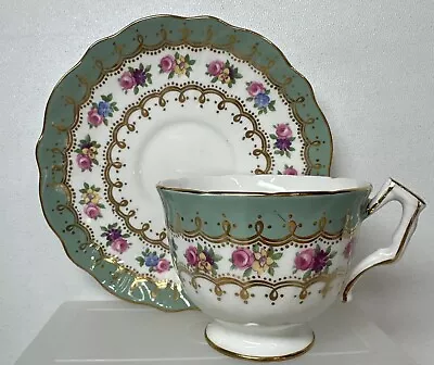 Buy Vintage Teacup And Saucer Set England Aynsley Pink Green Floral Bone China 31 • 13.97£