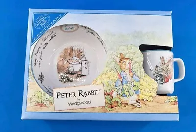 Buy Wedgwood 3 Pc Peter Rabbit Beatrix Potter  Child's Dinnerware Set Plate Bowl Cup • 18.63£