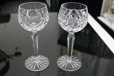 Buy 2 X Stunning Heavy Cut Crystal Unmarked Wine/hock Glasses • 17.97£