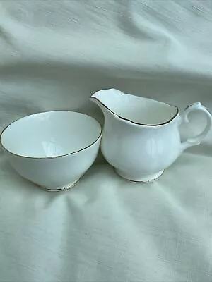 Buy JUG.      Duchess White & Gold Edge Cream Jug & Sugar Bowl • 5.95£