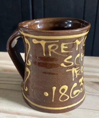 Buy Vintage Traditional Slipware Cup ‘Tremorvah School Truro’ Cornwall • 4.99£