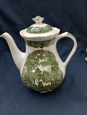 Buy Adam English Scenic Horses Bone China Vintage Teapot In Excellent Condition  • 17.99£