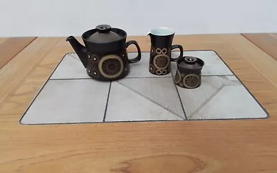 Buy Denby Arabesque Teapot Milk Mug & Sugar Bowl Vintage Tableware • 29.99£