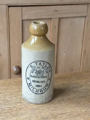 Buy Vintage Stoneware Ginger Beer Bottle B Taylor Mineral Water Milnrow 1884 • 19.95£