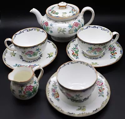 Buy Antique Minton Floral Garland Decorated Tea Set For 2 - B932 RN 654443 • 39.95£