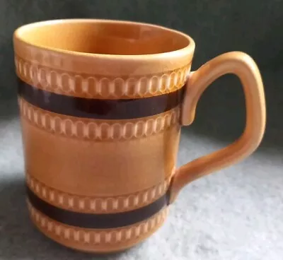 Buy Vintage Sadler Ceramic Mug 9.5cm Mustard Yellow Brown Stripe England Pottery • 10£