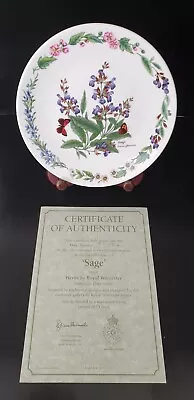 Buy Royal Worcester Herbs Limited Edition Collectors Plate Sage 7.5  / 19cm • 6.80£