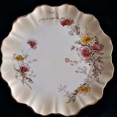 Buy Doulton Burslem Plate 9  Hand Coloured, Fluted. C1882-1891. Excellent Condition • 4£