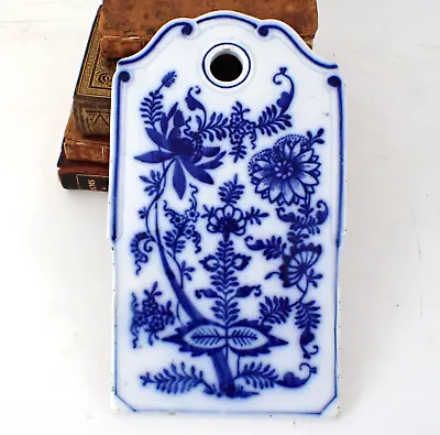 Buy Antique German Porcelain Breakfast Board Flow Blue Floral Blue Onion Pattern • 73.75£