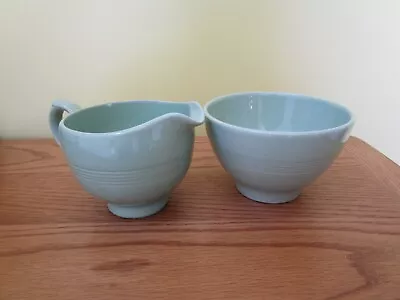 Buy Vintage Woods Beryl Ware (green) Milk Jug & Sugar Bowl • 9£