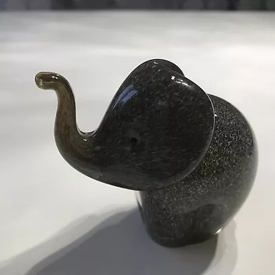 Buy Langhams Grey Elephant Figure Glass Paperweight • 25£