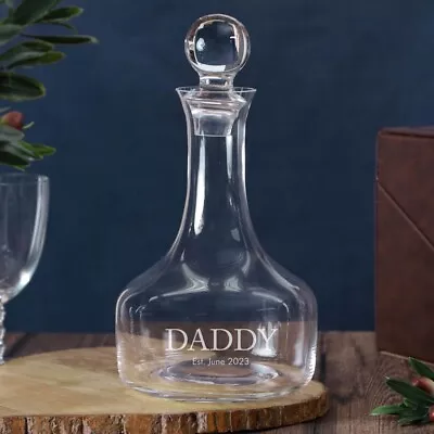 Buy Personalised Whisky Alcohol Glass Decanter Bottle With Stopper Gift For Him • 27.99£