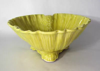 Buy Crown Ducal Ware Yellow Footed Bowl 3 Leaf Clover Shape England  • 18.67£